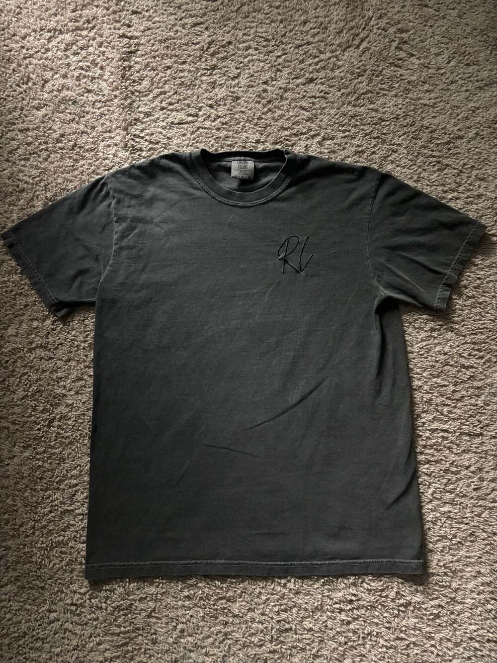 Comfort Colors Heavyweight Garment Dyed Embroidered Script RV T-Shirt